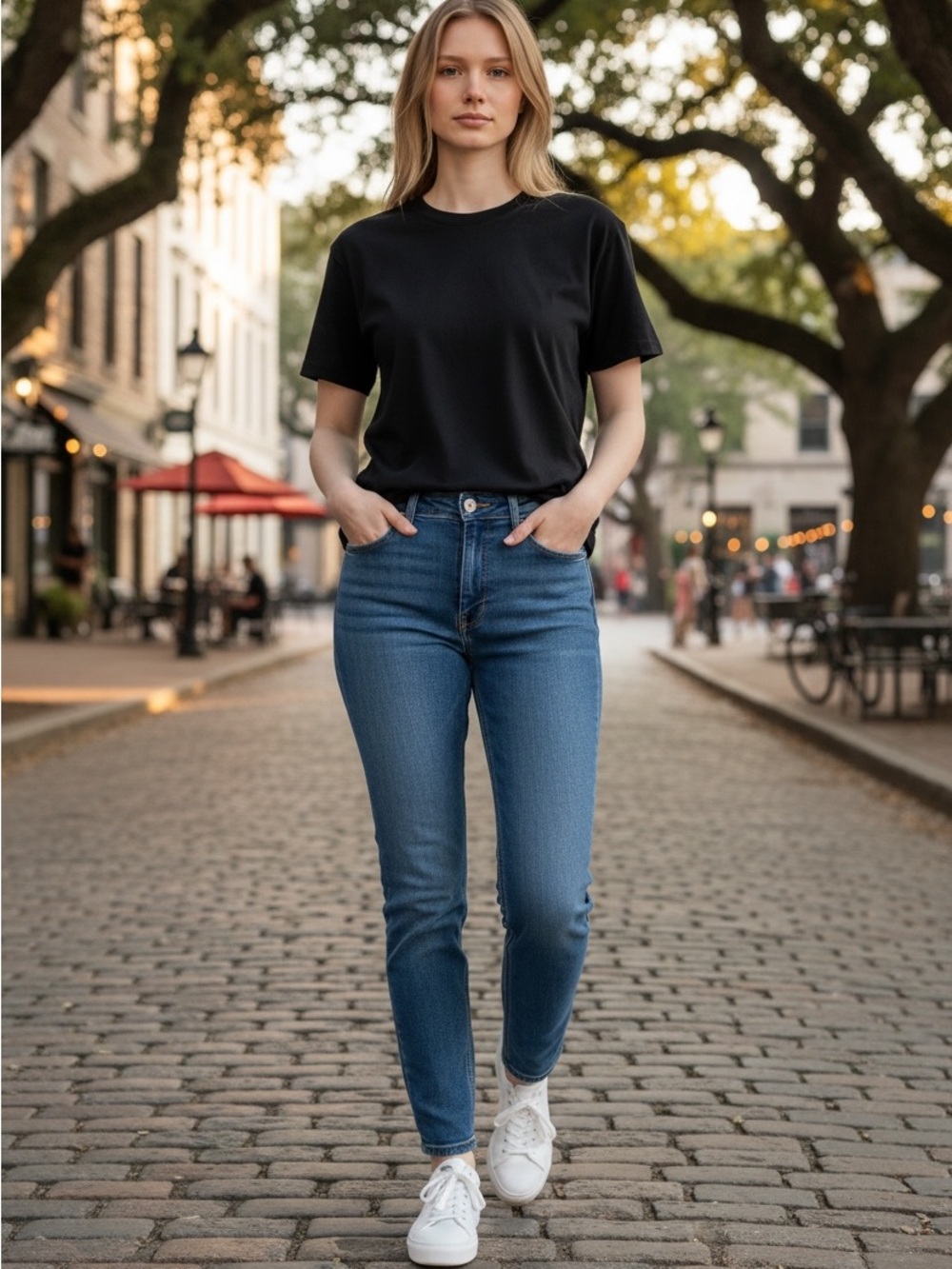 Hudson Jeans High-Rise Skinny Jeans in Medium Blue